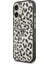 iPhone 17 Uyumlu Kılıf Guess Lisanslı M-Safe Özellikli Üçgen Logolu Simli Leopar Desenli Kapak Siyah 2