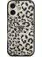 iPhone 17 Uyumlu Kılıf Guess Lisanslı M-Safe Özellikli Üçgen Logolu Simli Leopar Desenli Kapak Siyah 3
