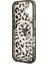 iPhone 17 Uyumlu Kılıf Guess Lisanslı M-Safe Özellikli Üçgen Logolu Simli Leopar Desenli Kapak Siyah 6