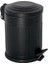 Vintage 5 Lt Yavaş Kapanır Kapaklı Ofis Mutfak Banyo Balkon Çöp Kovası Siyah 3
