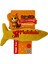 Petzzcats Jr. Fish Matatabi ve Çıngırak Sesli Peluş Kedi Oyuncağı Sarı 17X7 cm 1