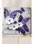 3D Görünümlü Temperli Cam Tablo – Mor Kelebek ve Çiçek Teması Uv Baskı 33X33 CM-CTK031 1