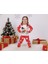 Kardan Adam Desenli Unisex Yılbaşı Noel Temalı Pijama Takımı 3-6 Yaş 1