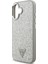 iPhone 17 Uyumlu Kılıf Guess Lisanslı M-Safeli Metal Kamera Çerçeveli Üçgen Logolu Glitter Kapak Gri 6