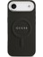 iPhone 17 Air Uyumlu Kılıf Guess Lisanslı M-Safe Özellikli Klasik Yazı Logolu Pu Deri Kapak Siyah 3