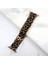 Apple Watch 42-44-45-49MM ile Uyumlu Leopar Desen Metal Mıknatıslı Kordon Kayış - FC1137 1