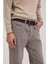 Gri Comfort Fit Kadife Spor Pantolon 3