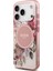 iPhone 17 Pro Max Uyumlu Kılıf Guess Lisanslı M-Safe Şarj Özellikli Flower Tonal Circle Kapak Pembe 2