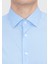 Açık Mavi Regular Fit Dokuma Klasik Pamuk Karışımlı Gömlek 5