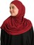 Bordo Pratik Hazır Geçmeli Tesettür Eşarp Viskon Boneli Büyük Boy 1290BV_16 2