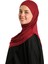 Bordo Pratik Hazır Geçmeli Tesettür Eşarp Viskon Boneli Büyük Boy 1290BV_16 3
