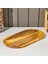 Akasya Oval Servis Sunum Tabağı - Kahverengi - 30X16X1,5 cm 1