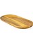 Akasya Oval Servis Sunum Tabağı - Kahverengi - 30X16X1,5 cm 3