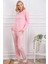 Kadın Ev Giyim Pembe Çizgili Alt & Üst Iki Parça Pijama Takımı L1.PC.004.102.K19 1