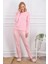 Kadın Ev Giyim Pembe Çizgili Alt & Üst Iki Parça Pijama Takımı L1.PC.004.102.K19 6