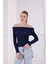 Madonna Yaka Uzun Kollu Fitilli Kadın Bluz 7