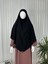 Tek Kat Medine Ipegi Pratik Bağlamalı Üçgen Sufle Eşarp Siyah ,hijab ( Hac ve Umre Için Uygundur) 1