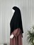 Tek Kat Medine Ipegi Pratik Bağlamalı Üçgen Sufle Eşarp Siyah ,hijab ( Hac ve Umre Için Uygundur) 2