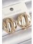 Pirinç Gold Renk Işlemeli Daire Plaka Model Kadın Küpe - TJ-BKP10249 1