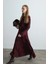 Anka Koleksiyonu Volanlı Uzun Viskon Etek - Bordo 7