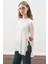 Dantel Şeritli Askılı Bluz Ekru 3