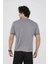 Unisex Bisiklet Yaka Slim Fit T-Shirt- Gri 6