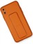 iPhone Xs Max Kılıf Coco Deri Standlı Kapak - Turuncu (K95) 2