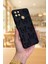 Realme C21Y ve C25Y -Siyah Kelebek Desenli Silikon Darbe Emici Klasik Korumalı Rubber Kılıf 3