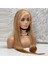 Düz Front Lace Gerçek Tül Peruk / Sıcak Karamel / 70/75CM 3