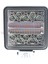 34 LED 10V-30V Off Road Projektör Lamba Sarı-Beyaz-Kırmızı Fonksiyonlu Kare Çalışma Lambası 2