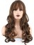 Dalgalı Perçemli Uzun Fiber Sentetik Peruk - Koyu Kumral 2