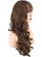 Dalgalı Perçemli Uzun Fiber Sentetik Peruk - Koyu Kumral 3