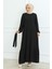 Bürümcük Kemerli Elbise Siyah - 48 1