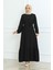 Bürümcük Kemerli Elbise Siyah - 48 4