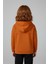 Unisex Çocuk Basic Pamuklu Kapüşonlu Sweatshirt - Turuncu 4