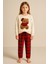 Kız Çocuk Teddy Sweatshirt Pijama Üstü Ekru 2