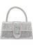 25KC1285 Kadın Taşlı El Abiye Çanta Gümüş 1