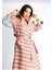 Kadın Oversize Trençkot Desenli, Şık ve Modern 3