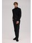Siyah Regular Fit Kumaş Pantolon 2