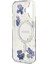 iPhone 17 Uyumlu Kılıf Guess Orjinal Lisanslı M-Safe Özellikli Transparan Resin Flowers Kapak Mor 7