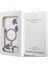iPhone 17 Uyumlu Kılıf Guess Orjinal Lisanslı M-Safe Özellikli Transparan Resin Flowers Kapak Mor 8