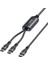 Unıtek 2in1 Type-C Hızlı Şarj Kablo C14146ABK01 3