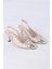 Taş Tokalı Slingback Ince Topuklu Abiye Kadın Ayakkabı 3