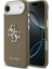 iPhone 17 Air Uyumlu Kılıf Guess Orjinal Lisanslı Grained 4g Metal Büyük Logolu Kapak Kahverengi 1