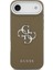 iPhone 17 Air Uyumlu Kılıf Guess Orjinal Lisanslı Grained 4g Metal Büyük Logolu Kapak Kahverengi 3