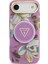 iPhone 17 Air Kılıf Guess Lisanslı M-Safeli Simli Çiçek Desenli Metal Kamera Çerçeveli Kapak Mor 3