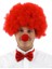 Kırmızı Renk Kıvırcık Afro Palyaço Seti 1