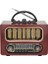 Orta Boy Retro Ahşap Tasarım Bluetooth Hoparlörlü Radyo – Fm/am Destekli, Şarjlı ve Taşınabiliri Radyo NS-6636 (5324) 1