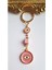 Hediyelik 5'li Zirkon Taşlı Nazar Boncuklu Pembe Şık Anahtarlık 10,5 cm 5