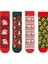 Noel ve Kış Figürleri Temalı Karışık 4’lü Yılbaşı Çorap Seti 1